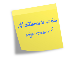 Ein gelber Klebezettel, auf dem steht